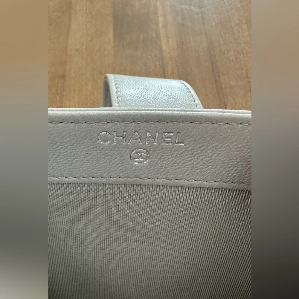 🩶 NWT Chanel Classic Gray 2 Set Pouch Long Wallet - 2 Pieces 🩶